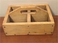 Vintage Handmade 4 Hole Handled Box