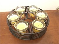 Round 6 Light Metal Candle Holder