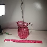 Rossi cranberry glass pitcher