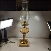 Vintage lantern with marble base