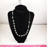 Turquoise beaded sterling necklace