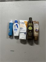 lot of 5 beauty lotion spf protection products