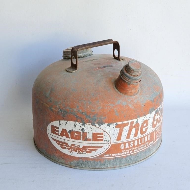 2.5 Gallon Steel Gas Can -as is -Man Cave, Garage