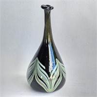 Long Necked Blown Glass Feather Vase/Bottle