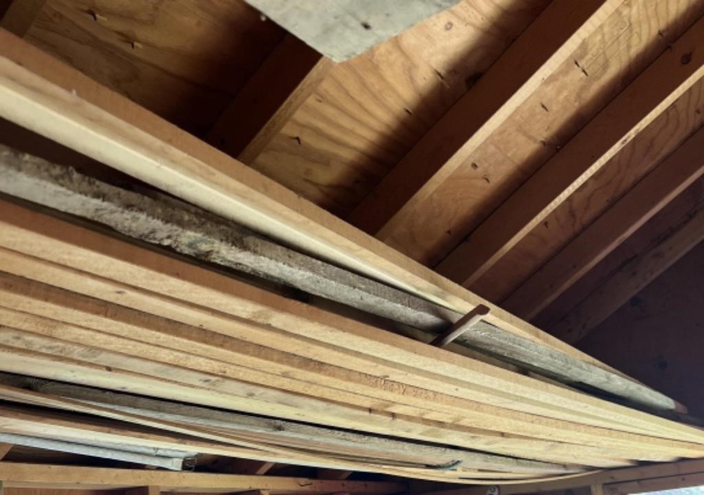 Wood in Rafter of Right Side of Shed