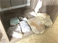 Large Fluorite Slab,Chalcedony , Quartz