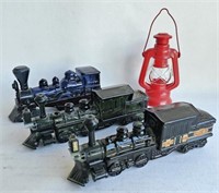 Avon Bottles -Steam Train Engines & Lantern