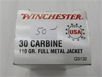 50 Rounds Winchester 30 Carbine Ammo- NO SHIPPING