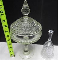 Cut Crystal Candy Dish & Bell