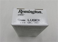 50 Rounds Remington 9mm Ammo - NO SHIPPING