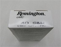 50 Rounds Remington 40 S&W Ammo - NO SHIPPING