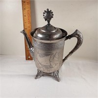 Antique coffee pot, silver plate, Made in Toronto
