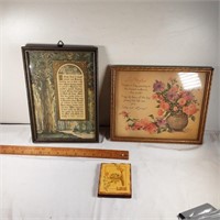 Plaques and pictures