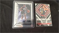 2 Cards Lot: Anthony Edwards and Trae Young