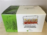 MCM Style Libbey Backgammon Bar Glass Set