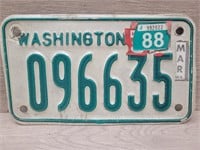 1980s Washington Motorcycle License Plate