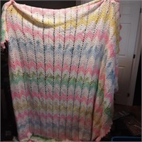 Knitted wool blanket