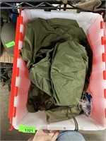BIN OF MIXED MILITARY ITEMS