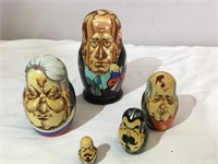 Vintage USSR Russian Leaders Stacking Doll