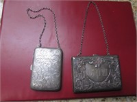 2 sterling silver vintage purses