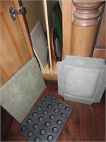 all cutting boards,pans,bowls & items