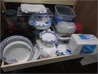 paper plates,foil pans,tupperware & items