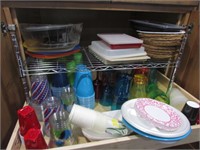 all glasses,plate holders ,plastic cups & items