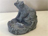 Mt St. Helens Carved Volcanic Rock Grizzly Bear
