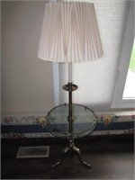 table lamp & brass floor lamp