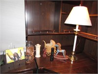 pottery vase,table lamp,indian picture & items