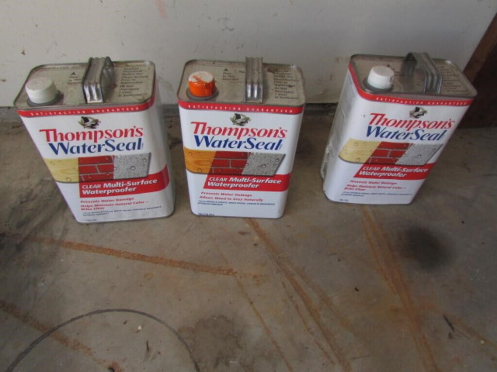 3 full cans of thompsons waterseal