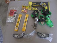 levels,straps,safety glasses & items