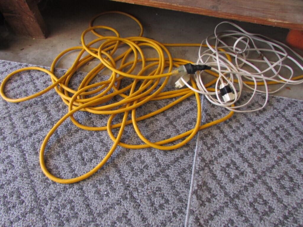yellow ext. cord & white cord