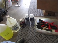 all partial chemicals & tub of brushes