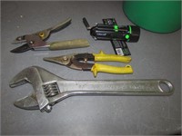 15" adj. wrench & hand tools