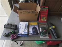 timer,flashlights,tape measure & items