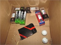 box & golf balls