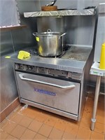 BAKERS PRIDE 4 BURNER GAS STOVE OVEN & FLAT GRILL