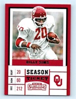 College Billy Sims Detroit Lions Oklahoma Sooners
