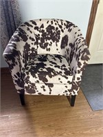 Cow hide chair - 33” T