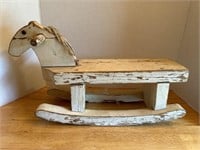Antique Children’s Wooden Rocking Horse