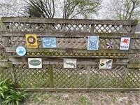 Outdoor Fence Decor - Metal signs (middle