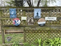 Outdoor Fence Decor - Metal signs (south section)