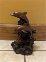 Bronze Dolphin Statue