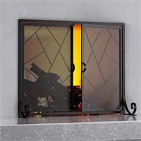Fireplace Screen with Hinged Doors 35x28”