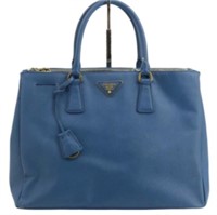 PRADA Blue Leather Handbag
