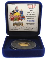 1/4 Ounce: Disney "The Witch" .999 Fine Gold Proof