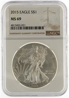 2015 MS69 American Eagle Silver Dollar