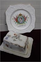 1953 Queen Crown & Covered Porcelain Cheese Plate