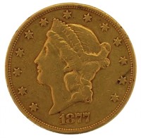 1877-S Liberty Head $20.00 Gold Double Eagle